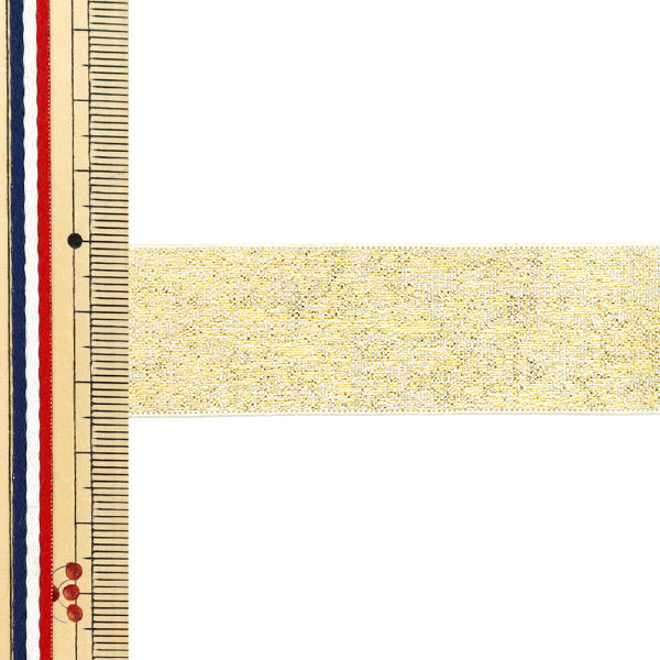 Ribbon "metallicRibbon Approx. 25mm wide x 2m long Yellow gold YRC2503-25"
