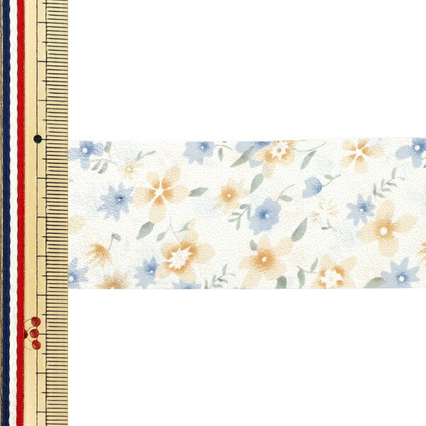 絲帶 《印刷》絲帶 花卉2025约宽38mm×长2m白色YRC2538-38"