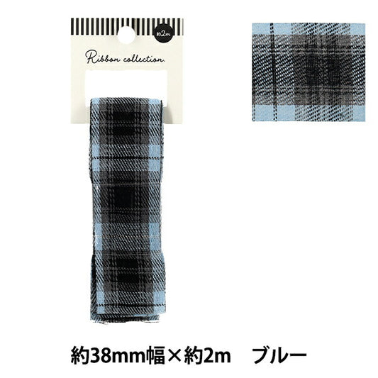 絲帶 “检查絲帶 2025约宽38mm×长2m蓝色YRC2532-38"