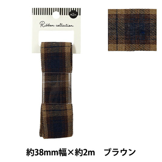 絲帶 “检查絲帶 2025约宽38mm×长2m布朗YRC2532-38"