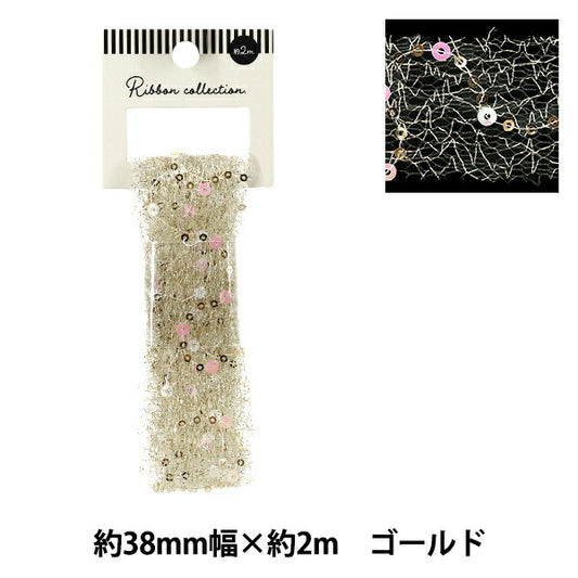 絲帶 “亮片磁带2025约宽38mm×长2m黄金YRC2531-38"