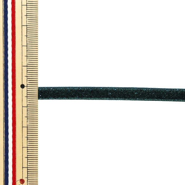 【数量5起】 絲帶 金属单面天鹅绒絲帶 约6mm宽度163号颜色UR-3500"