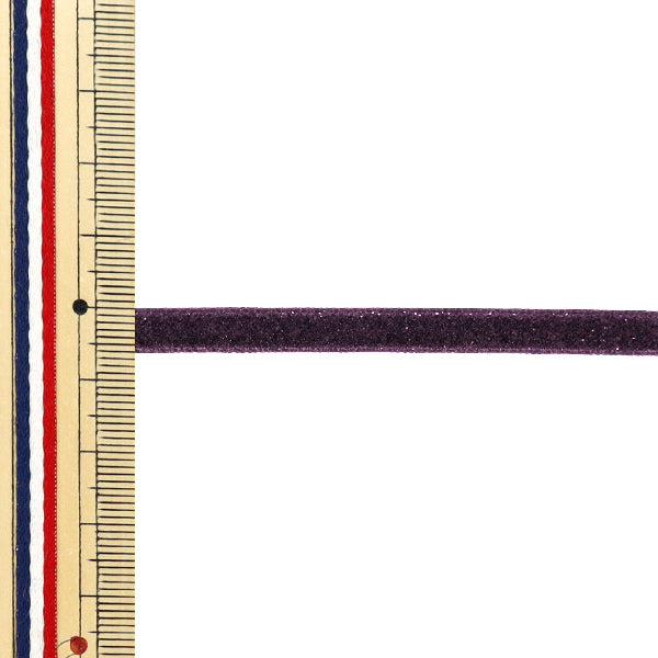 【数量5起】 絲帶 金属单面天鹅绒絲帶 约6mm宽88号色UR-3500"