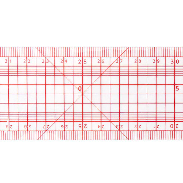 量尺 “塗層網格標尺50厘米(紅色秤)05-505" Kawaguchi Kawaguchi