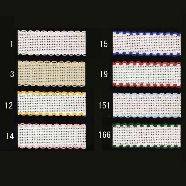Embroidery Fabric "ZWEIGART (TsubaiGart) Idatape 2.5cm Width 1m Cut 7002 15 Blue" Original Zweigart Handarbeits-Stofff