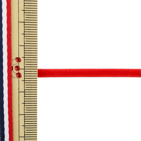 リボン 『1反売り ベルベットリボン 3mm幅×約5m巻 235番色 (赤)』