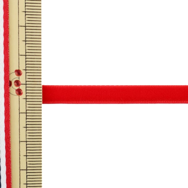 リボン 『1反売り ベルベットリボン 6mm幅×約5m巻 235番色 (赤)』