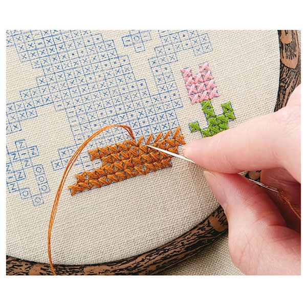 Embroidery kit "Cross stitchcat like coloring No.9905" Lecien Lecien COSMO Cosmo