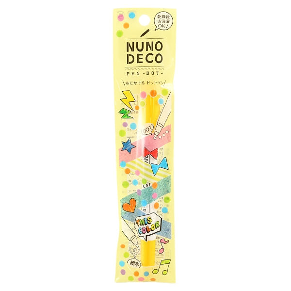 標記筆“ nuno deco pen -dot-(nuno deco pendot)黃色15-341” kawaguchi kawaguchi