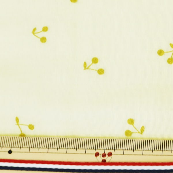【数量5から】 生地 『Wガーゼ (ダブルガーゼ) ラメチェリー オフホワイト KTS6525-A』 COTTON KOBAYASHI コットンこばやし 小林繊維