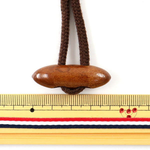 Button "Duffel button with skin 40mm tea" KIYOHARA