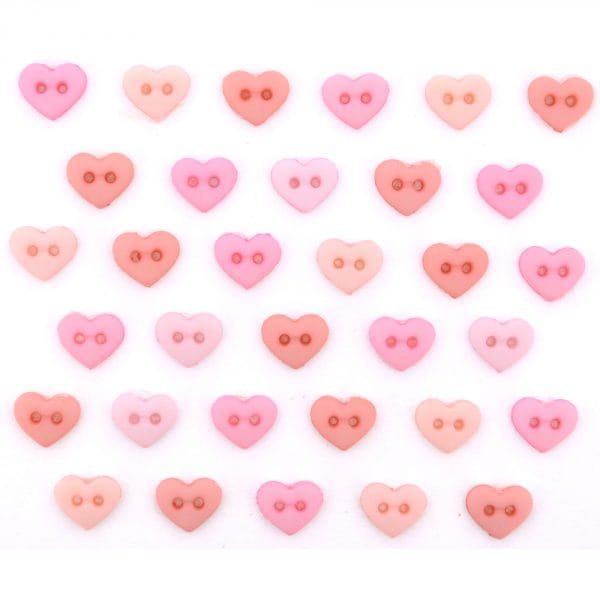 ボタン 『チルドボタン Micro Hearts Rose』 Dress It Up