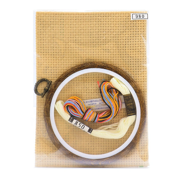 Embroidery kit "Small Nakamachi Cross Stitch NekoYarn 7347』 Olympus