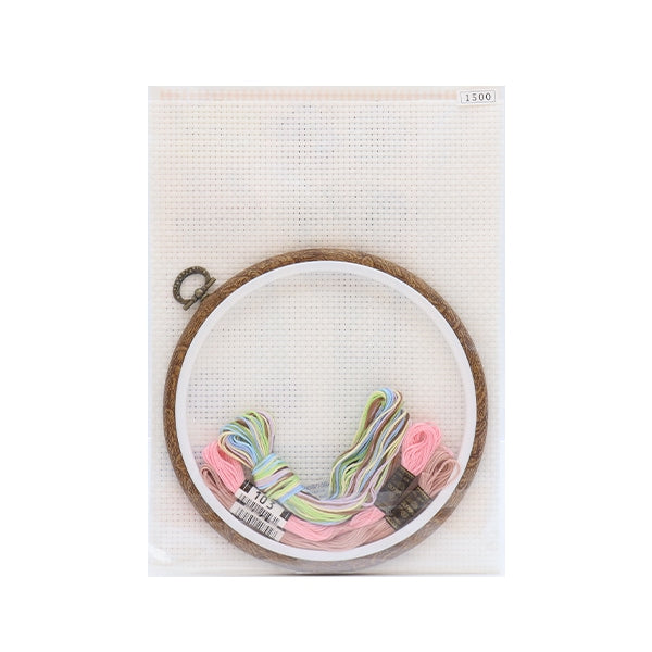Embroidery kit "Forest's cute Nakamachikachi Rosstick Rabbit and Flower Off White 7402" Olympus