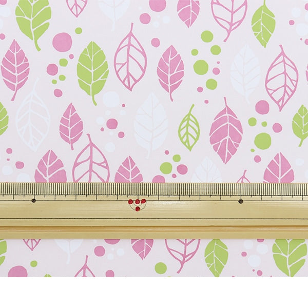 Washi "Nordic Pattern Former Paper No.4 Leaf Pale Pink 1/6 Size"