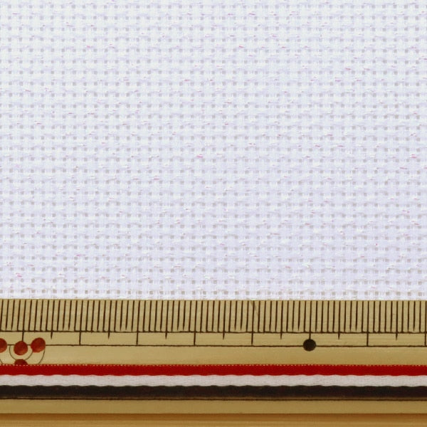 Embroidery Fabric "Charles CRAFT IRIDESCENT AIDA (ball insect Aida) 14 count 55 BRANC (Blanc) GD1443BX" DMC Diet