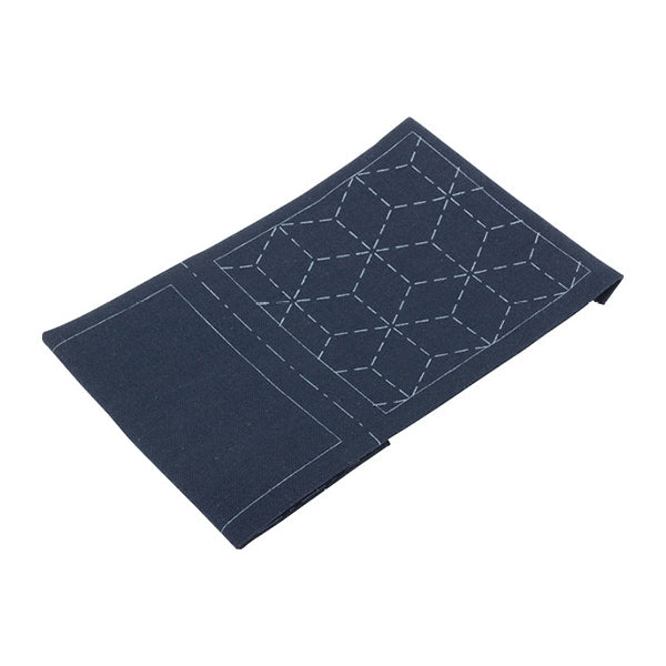 Embroidery kit "Sashiko Cross Navy 98902 that can make 4 coasters Lecien COSMO Cosmo