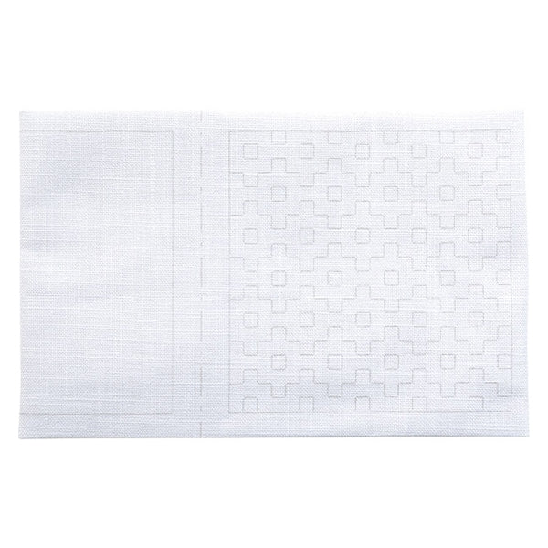 Embroidery kit "Sashiko Cross stabbing gray 98904 where you can make 4 coasters Lecien COSMO Cosmo