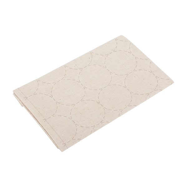 刺しゅうキット 『刺し子 綿麻マルチクロス 丸つなぎ 生成り 98905-12』 LECIEN ルシアン cosmo コスモ