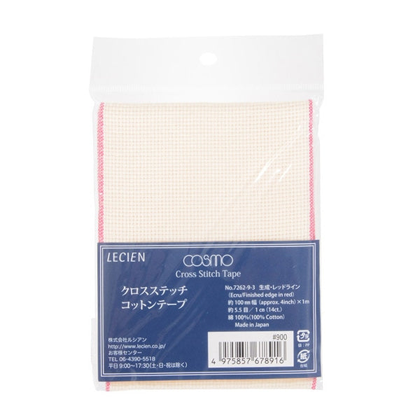 刺绣布 “棉带宽10厘米x 1m 3rd颜色红线7262-3” lecien Lecien Cosmo Cosmo