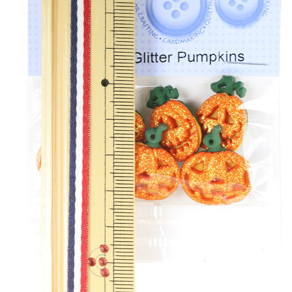 Button "Chilled button Glitter Pumpkins 4859" Dress It Up