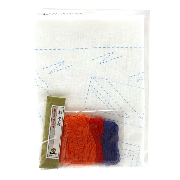 Embroidery kit "Hand-sewn Flower Fukin Kit SASHIKO WORLD ENGLAND Union Jack and Rock and Roll KSW-026" TULIP Tulip