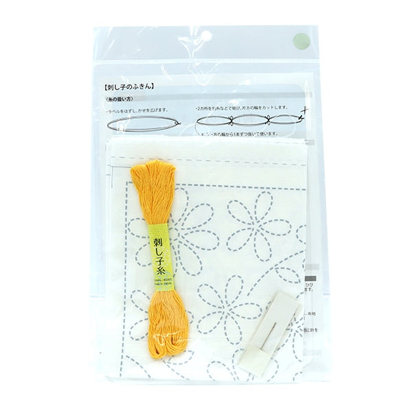 刺绣套件“ sashiko套件套件真正的花00125-09” harawool hara羊毛