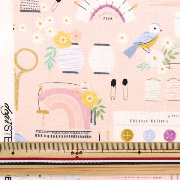 【数量5から】 生地 『USAコットン dearSTELLA SEW D2184-APRICOT』