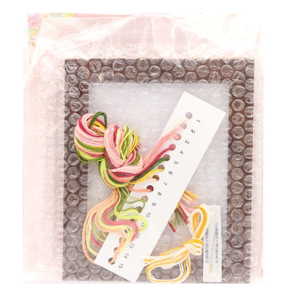 Embroidery kit "Colored Flower Arrangement APRIL Ranunculus and Wissen 522204" LECIEN Lecien COSMO Cosmo