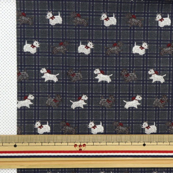 生地 『ミニカットクロス テリアチェック グレー 約31cm×32cm CMOF-07MC』 KIYOHARA 清原