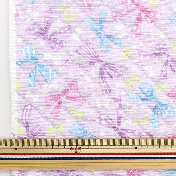 Fabric 『OxfordQuilt RibbonPop Cut Cloth Approximately 106 x 50cm Purple CQ-Ribbon-C "