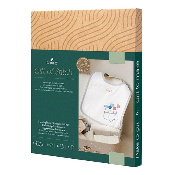 Embroidery kit "Gift of Stitch Flying Kaba Embroidery Bib (RK207" DMC Diem Sea