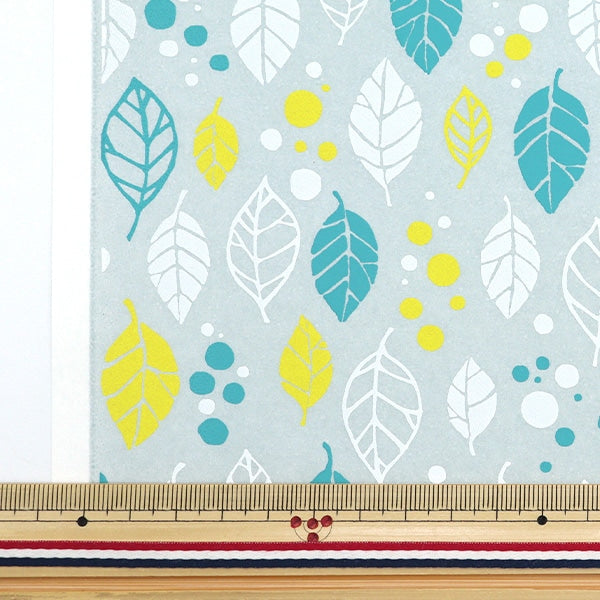 Washi "Machine Machigirou Zen Paper Nordic Pattern 8 Leaf Gray HOKUOU8"