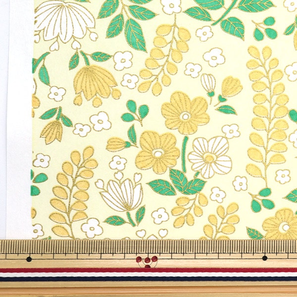 Washi "Machine Mikira Zen Paper 60 Flower Garden Yellow HOKUOU60"