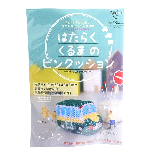 刺繡套件“握住karuma no粉紅色墊子5。復古巴士342743-5”