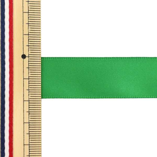 絲帶 “聚酯雙面緞面絲帶 綠色19mm x 3m”