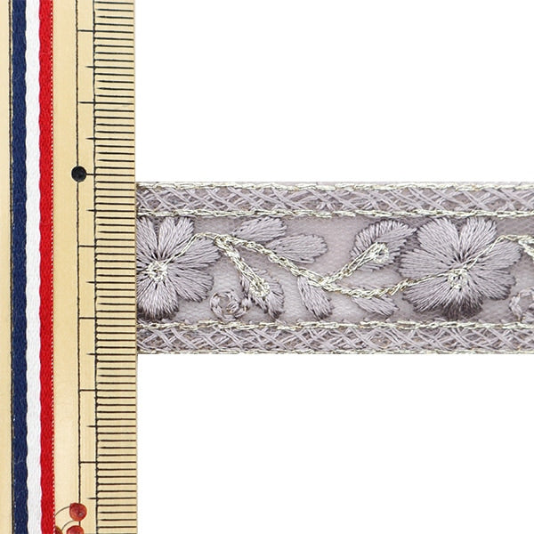 【数量5から】 手芸ブレード 『2023 インド刺繍ブレード パープル×パープル 444B』