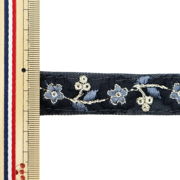 【数量5から】 手芸ブレード 『2023 インド刺繍ブレード ブラック 45664#13』