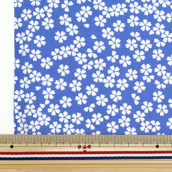 【数量5から】 生地 『シーチング さくら吹雪 ネイビー NO-SAKURA-C』