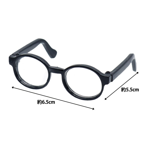 娃娃零件“娃娃眼镜6.5厘米黑色DA-G6.5-BK”