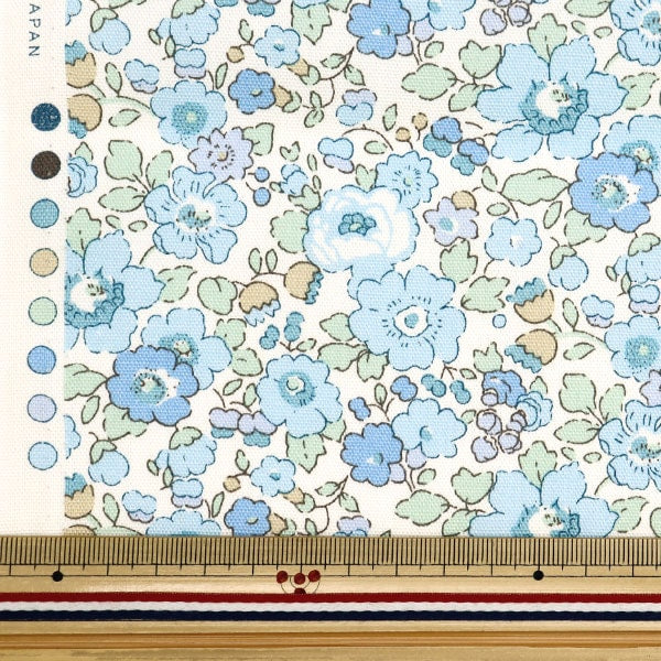 【数量5から】 生地 『リバティ・ファブリックス オックス ベッツィ 85%縮小 サックス 3332019SJ24G』 【ユザワヤオリジナル】