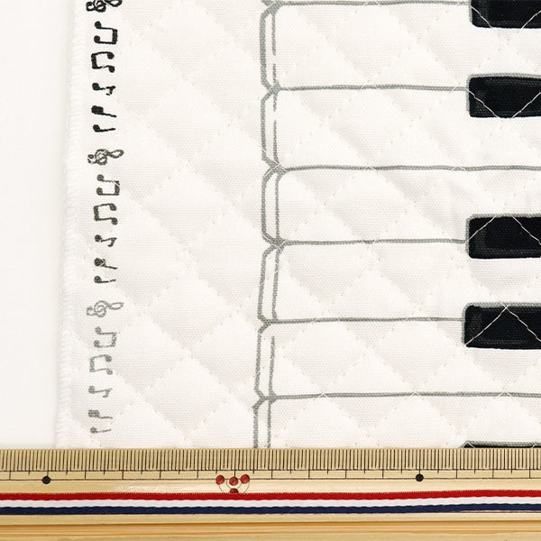 Fabric 『OxfordQuilt keyboard pattern Cut Cloth Approximately 106 x 50cm White CQ-AP35808-A "
