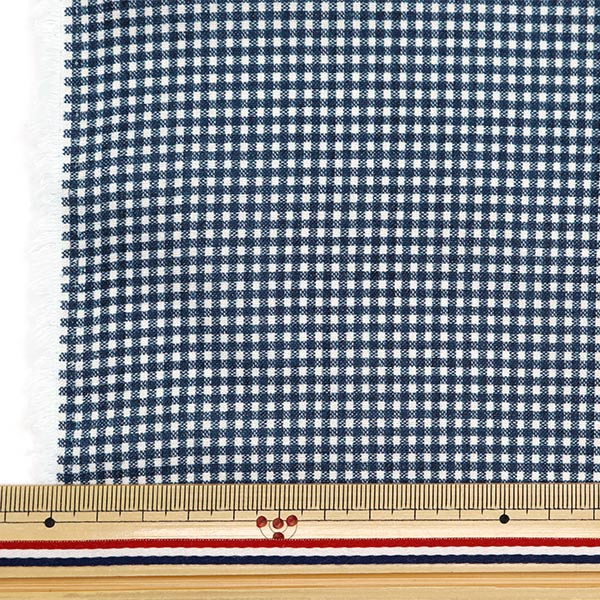 【数量5から】 生地 『シーチング デジタルスペック ギンガム小 ネイビー B83240Z-20』