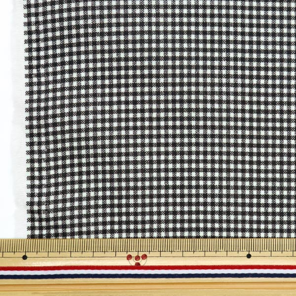 【数量5から】 生地 『シーチング デジタルスペック ギンガム小 ブラック B83240Z-57』