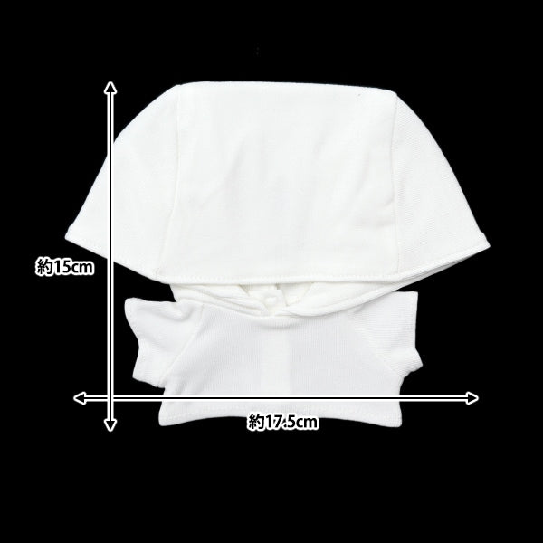 手工艺品零件“毛绒衣服简单连帽衫L大小白色MPA-4A-L”