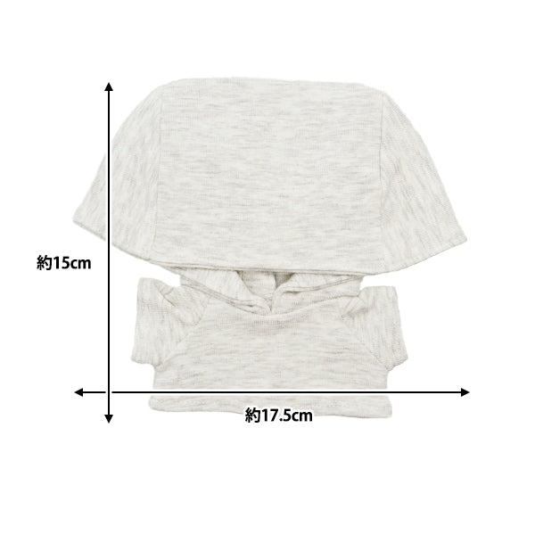 手工艺品零件“毛绒衣服简单连帽衫L尺寸Heather Grey MPA-4D-L”