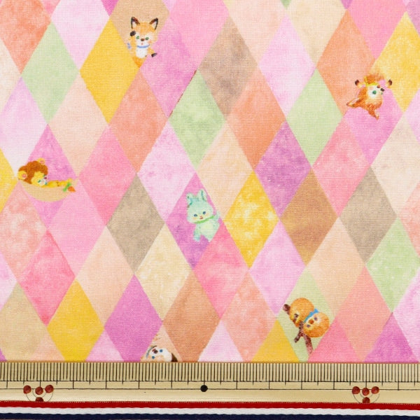 【数量5から】 生地 『60ローンデジタルプリント 22fabric ラビリンス ピンク DP-4425-3B』