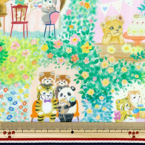 【数量5から】 生地 『60ローンデジタルプリント 22fabric メルシーン グリーン DP-4435-7A』