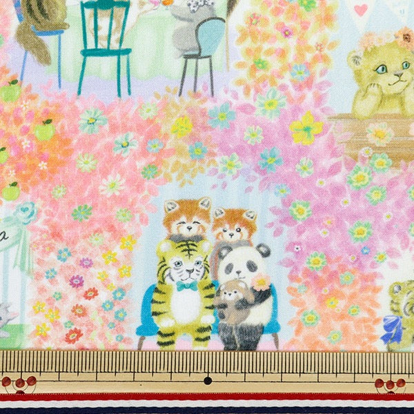 【数量5から】 生地 『60ローンデジタルプリント 22fabric メルシーン ピンク DP-4435-7B』