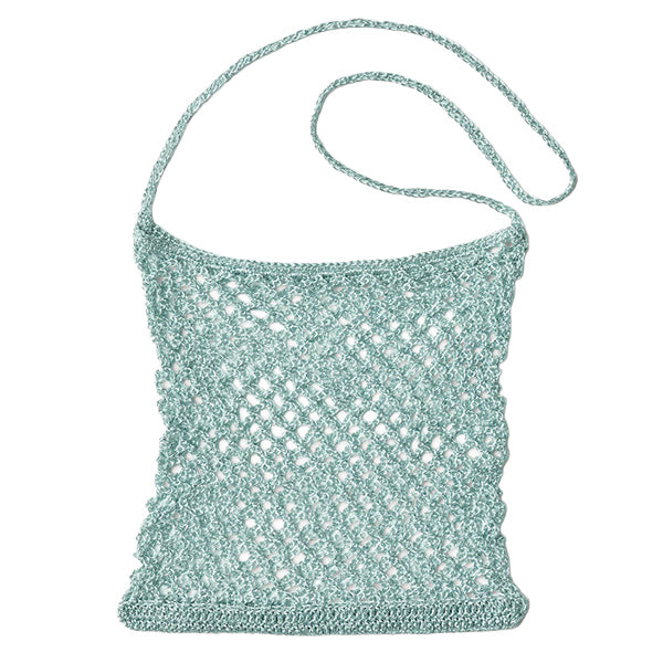 【带视频】针织套装 "Knitting kit网状袋银色×薄荷FC-2" Panami高纤维